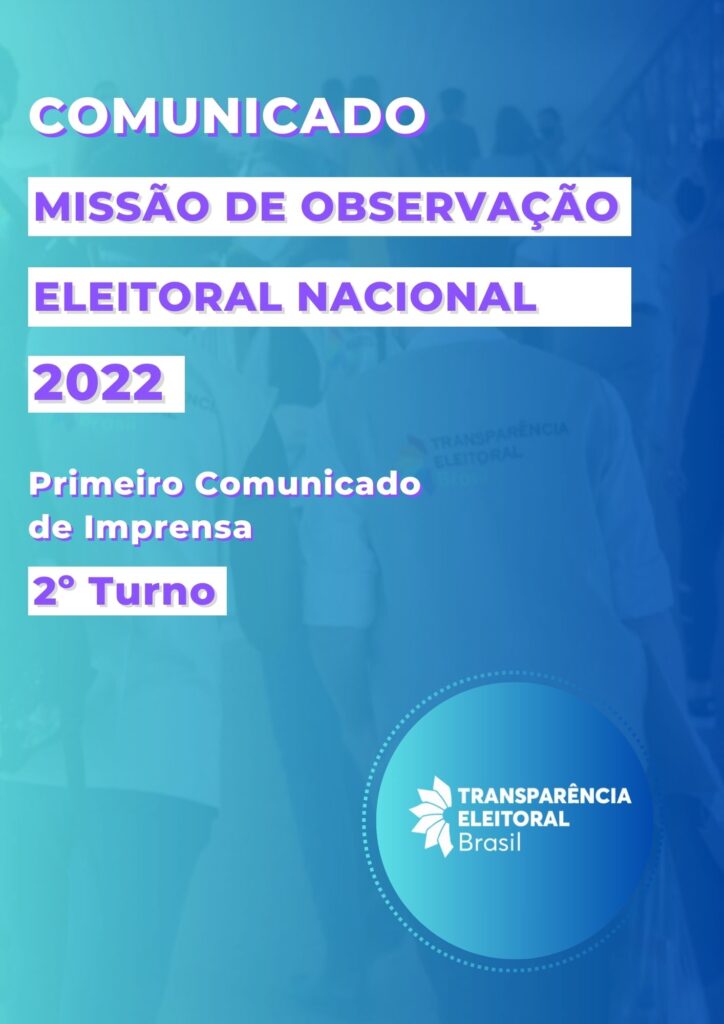 1 Comunicado Imprensa 2T - Transparência Eleitoral